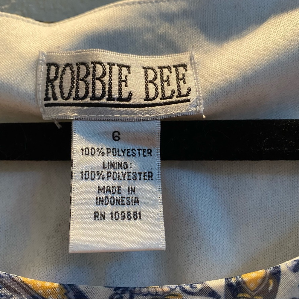 Robbie Bee Ruffled Floral Fitted Lined SZ 6 Twirl Dress - Picture 5 of 9